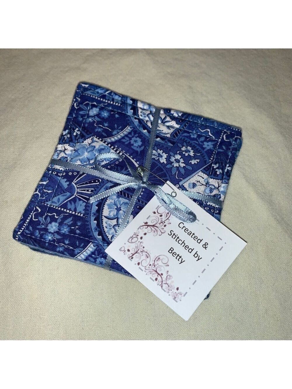 Unbranded Dining Coasters One Size Blue White